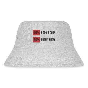 I don´t care Lustige Sprüche Humor - Stanley/Stella recycelter Bucket Hat - Grau meliert - Vorne