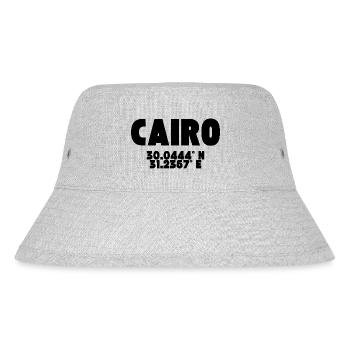 Le Caire - Design avec coordonnées - Bob recyclé Stanley/Stella - gris chiné - Devant