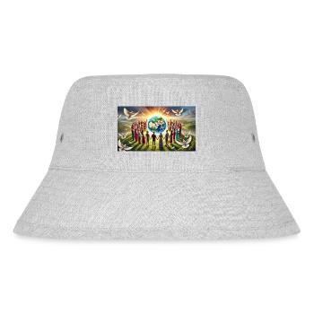 Alle Kulturen - Stanley/Stella recycelter Bucket Hat - Grau meliert - Vorne