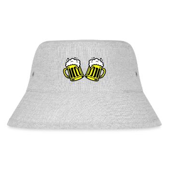 Bier Bierkrug Prost Comic - Stanley/Stella recycelter Bucket Hat - Grau meliert - Vorne