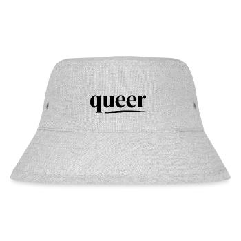 QUEERS und LTBTQ+, Spruchshirt, Gruppenshrit - Stanley/Stella recycelter Bucket Hat - Grau meliert - Vorne
