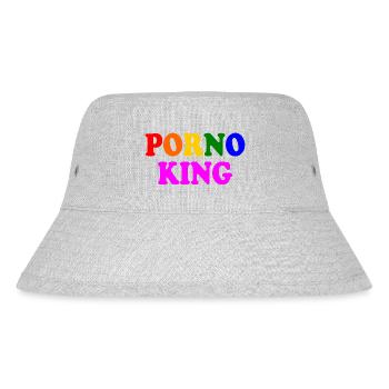 Porno king - Stanley/Stella recycelter Bucket Hat - Grau meliert - Vorne