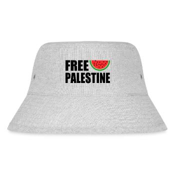 Free palestine - Stanley/Stella Recycled Bucket Hat - heather grey - Front