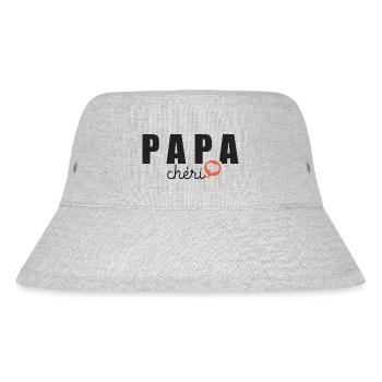 Papa cheri cadeau personnalisé papa fete - Bob recyclé Stanley/Stella - gris chiné - Devant