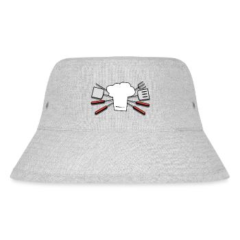 cutlery crockery flatware silverware cutlery84 - Stanley/Stella Recycled Bucket Hat - heather grey - Front