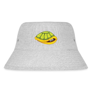 Lustige verängstigte Schildkrötenhaut - Stanley/Stella recycelter Bucket Hat - Grau meliert - Vorne