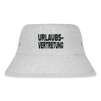 Urlaubsvertretung - Stanley/Stella recycelter Bucket Hat - Grau meliert - Vorne