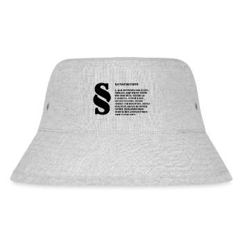 3 Kunstrechte Jeder Mensch ist Kunst - Stanley/Stella recycelter Bucket Hat - Grau meliert - Vorne