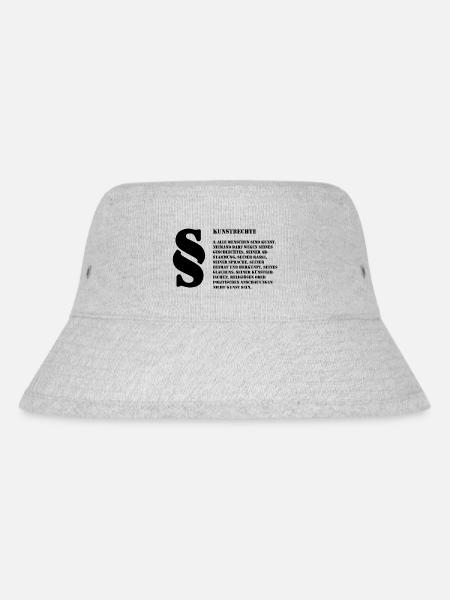 3 Kunstrechte Jeder Mensch ist Kunst - Stanley/Stella recycelter Bucket Hat - Grau meliert