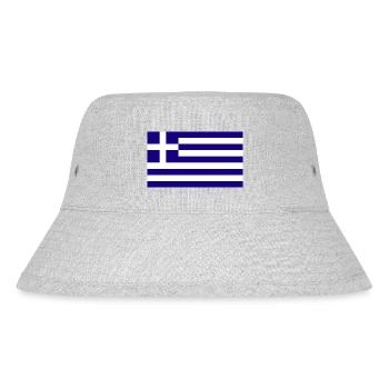 Griechenland National Flagge - Stanley/Stella recycelter Bucket Hat - Grau meliert - Vorne