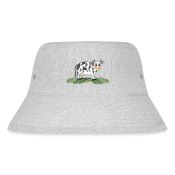 Kuh - Stanley/Stella recycelter Bucket Hat - Grau meliert - Vorne