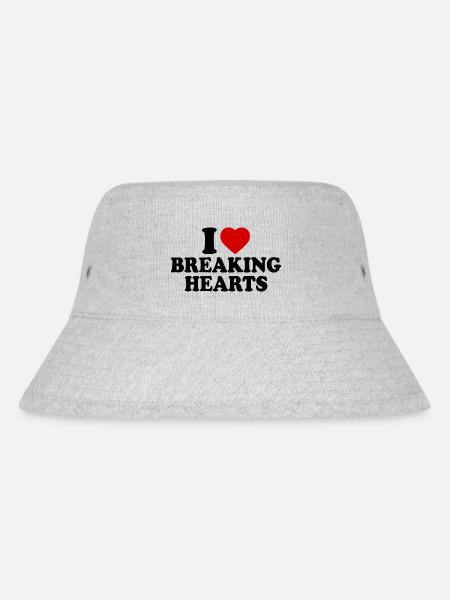 I love breaking hearts - Stanley/Stella recycelter Bucket Hat - Grau meliert