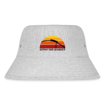 Genieße den Moment - Stanley/Stella recycelter Bucket Hat - Grau meliert - Vorne