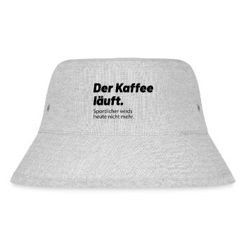 Kaffee läuft sportlicher wird es heute nicht mehr - Stanley/Stella recycelter Bucket Hat - Grau meliert - Vorne