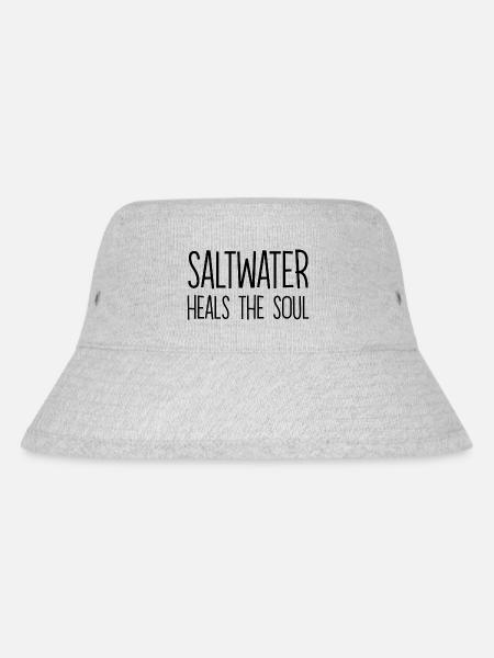 Soul-Healing: Saltwater Design - Stanley/Stella Recycled Bucket Hat - heather grey