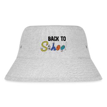 Back to school - Stanley/Stella recycelter Bucket Hat - Grau meliert - Vorne