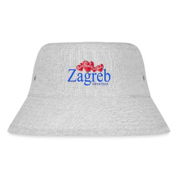 Croatia hrvatska croatia hrv travel europe zagreb - Stanley/Stella Recycled Bucket Hat - heather grey - Front