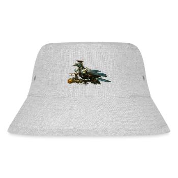 Steampunk Vogel - Stanley/Stella recycelter Bucket Hat - Grau meliert - Vorne