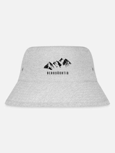 bergsüchtig - Stanley/Stella recycelter Bucket Hat - Grau meliert