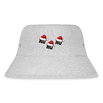 weihnachtsmütze ho ho ho - Stanley/Stella recycelter Bucket Hat - Grau meliert - Vorne