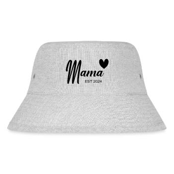 Mama Est 2024 - Stanley/Stella recycelter Bucket Hat - Grau meliert - Vorne