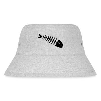 Fischgräte Fisch angeln - Stanley/Stella recycelter Bucket Hat - Grau meliert - Vorne