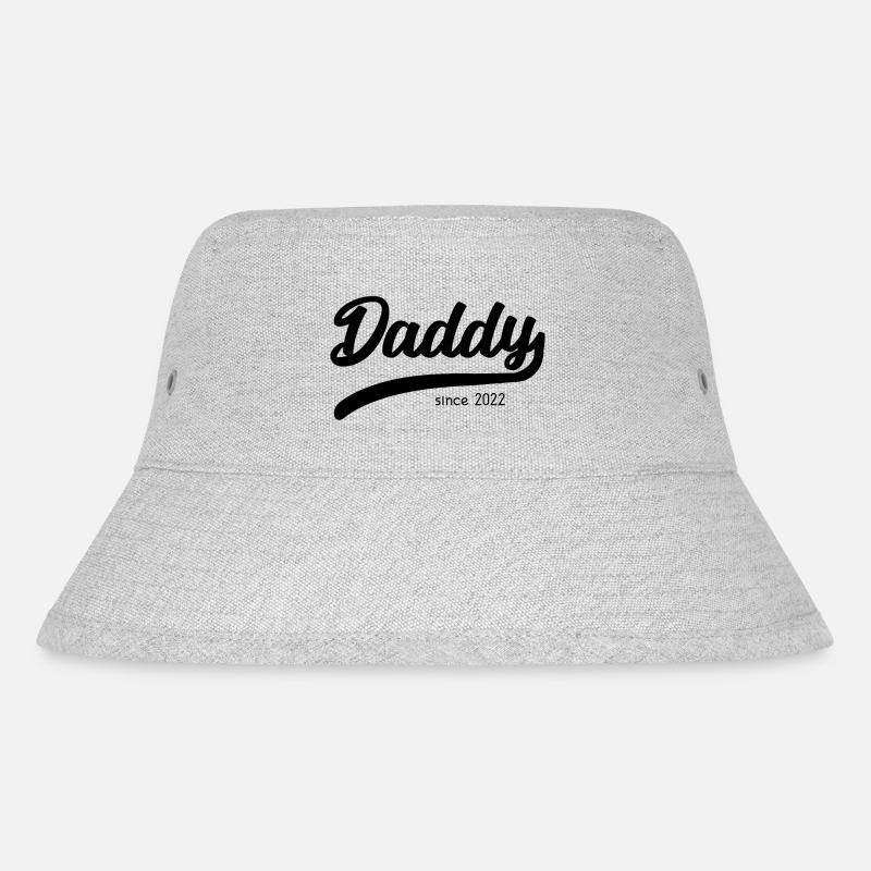 Daddy Since 2022 - Stilvolles Vater T-Shirt - Stanley/Stella recycelter Bucket Hat - Grau meliert