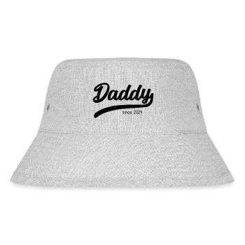 Daddy Since 2024 - Stilvolles Vater T-Shirt - Stanley/Stella recycelter Bucket Hat - Grau meliert - Vorne