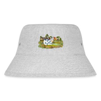 Kuh - Stanley/Stella recycelter Bucket Hat - Grau meliert - Vorne