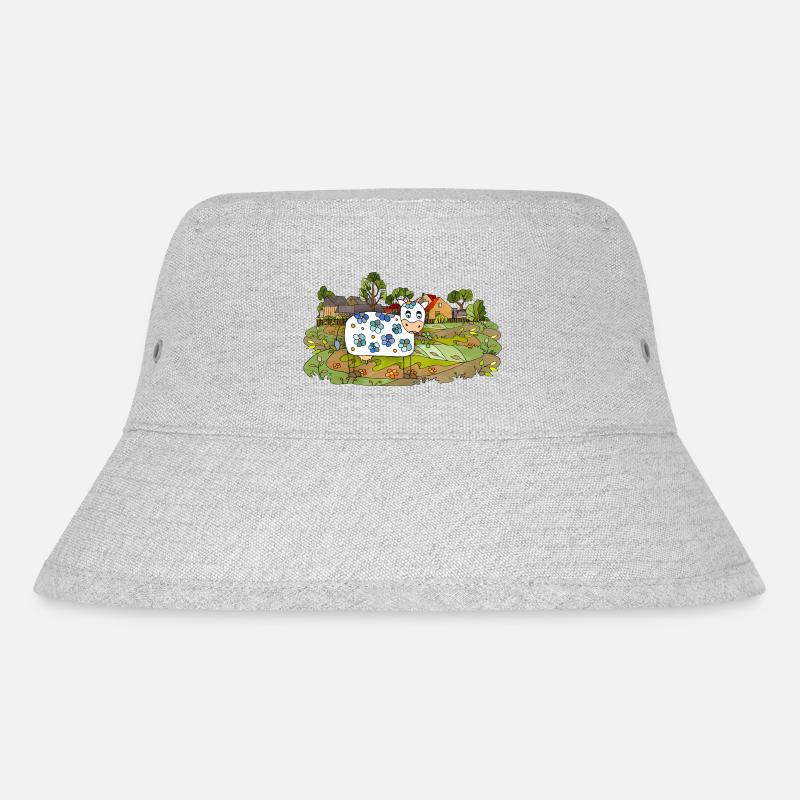 Kuh - Stanley/Stella recycelter Bucket Hat - Grau meliert