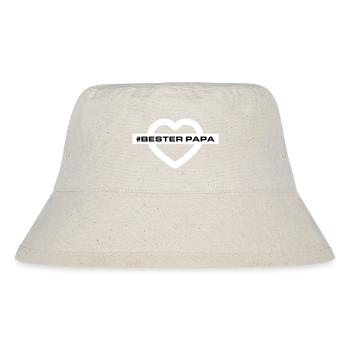 Bester Papa Herzen Liebe - Stanley/Stella recycelter Bucket Hat - Naturweiß - Vorne