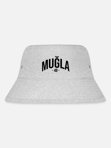 Mugla 48 Türkei Turkiye Geschenk Urlaub TR Türk - Stanley/Stella recycelter Bucket Hat - Grau meliert