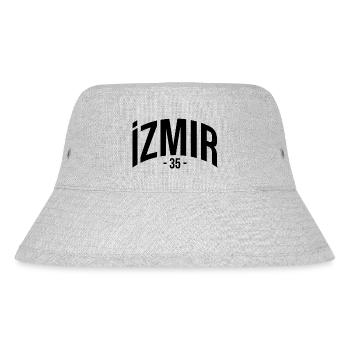 Izmir 35 Türkei Turkiye Geschenk Urlaub TR Türk - Stanley/Stella recycelter Bucket Hat - Grau meliert - Vorne