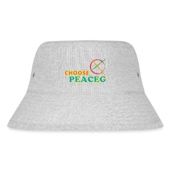 Choose peace - Wähle den Frieden - Stanley/Stella Recycled Bucket Hat - heather grey - Front
