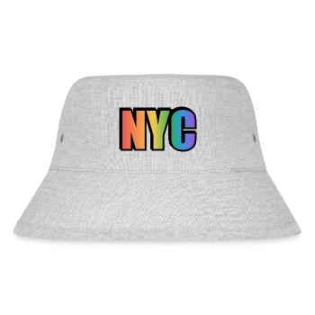 Schwules NYC - Stanley/Stella recycelter Bucket Hat - Grau meliert - Vorne
