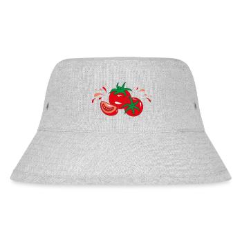 Saftige Tomaten - Stanley/Stella recycelter Bucket Hat - Grau meliert - Vorne