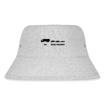 Lkw fahrer ich meine follower lastkraftwagen - Stanley/Stella recycelter Bucket Hat - Grau meliert - Vorne