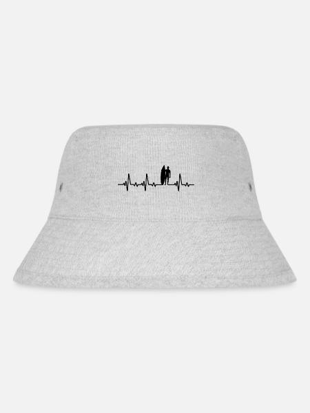 Surf Herzschlag Surfen Surfer - Stanley/Stella recycelter Bucket Hat - Grau meliert