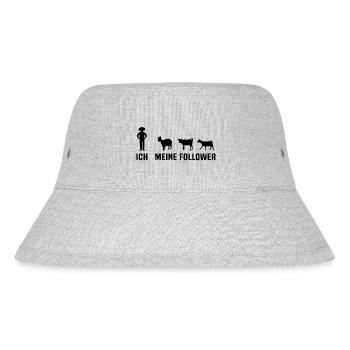 Ich und meine follower ziege ziegen - Stanley/Stella recycelter Bucket Hat - Grau meliert - Vorne