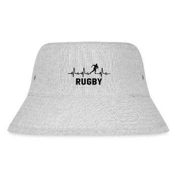 Rugby Rugby Player Heartbeat - Stanley/Stella Recycled Bucket Hat - heather grey - Front