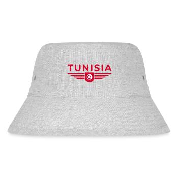 Tunesien Design – Für Kulturfans - Stanley/Stella recycelter Bucket Hat - Grau meliert - Vorne