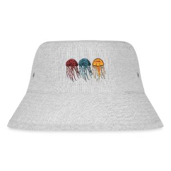 Quallen die durchsichtigen Herrscher des Meeres - Stanley/Stella recycelter Bucket Hat - Grau meliert - Vorne