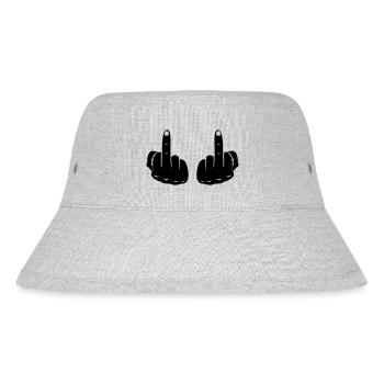 fuck_2 - Stanley/Stella recycelter Bucket Hat - Grau meliert - Vorne
