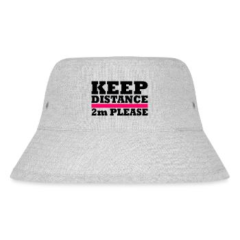 Abstand Halten - Stanley/Stella recycelter Bucket Hat - Grau meliert - Vorne