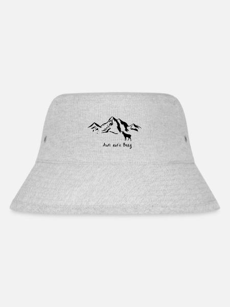 Aufi auf'n Berg - Stanley/Stella recycelter Bucket Hat - Grau meliert