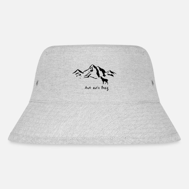 Aufi auf'n Berg - Stanley/Stella recycelter Bucket Hat - Grau meliert