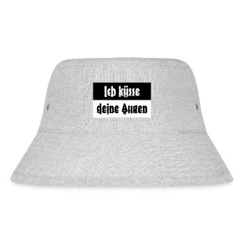 Ich küsse deine Augen Spruch - Stanley/Stella recycelter Bucket Hat - Grau meliert - Vorne