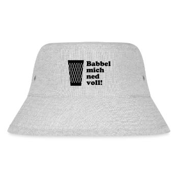 Geripptes Babbel mich ned voll! #FrankfurtShirts - Stanley/Stella recycelter Bucket Hat - Grau meliert - Vorne