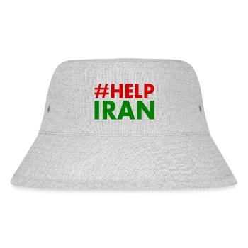 Help iran - Stanley/Stella recycelter Bucket Hat - Grau meliert - Vorne