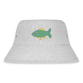 T-Shirt mit Fischmotiv,Angelbekleidung Geschenk  - Stanley/Stella recycelter Bucket Hat - Grau meliert - Vorne